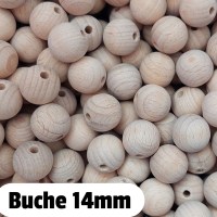 Holzperlen roh Buche 14mm8